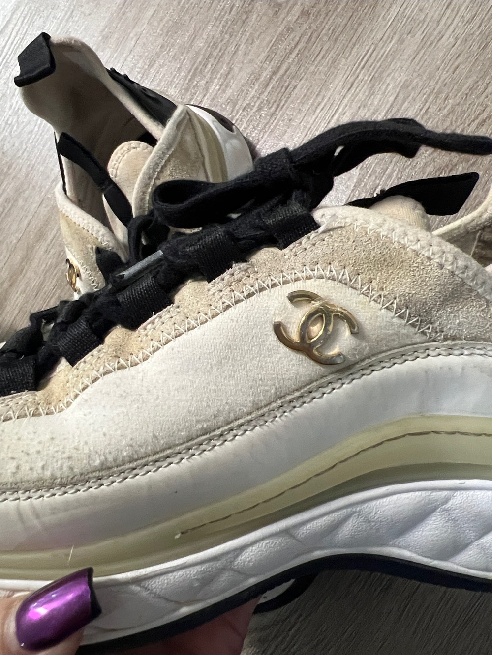 Chanel Trainers Suede and Leather Sneakers - Picture 13 of 15
